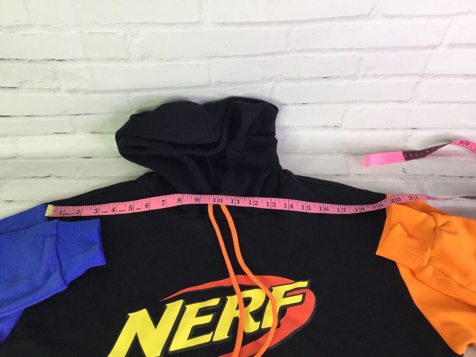 Boy's Nerf Vintage Logo Pull Over Hoodie - Black - Large