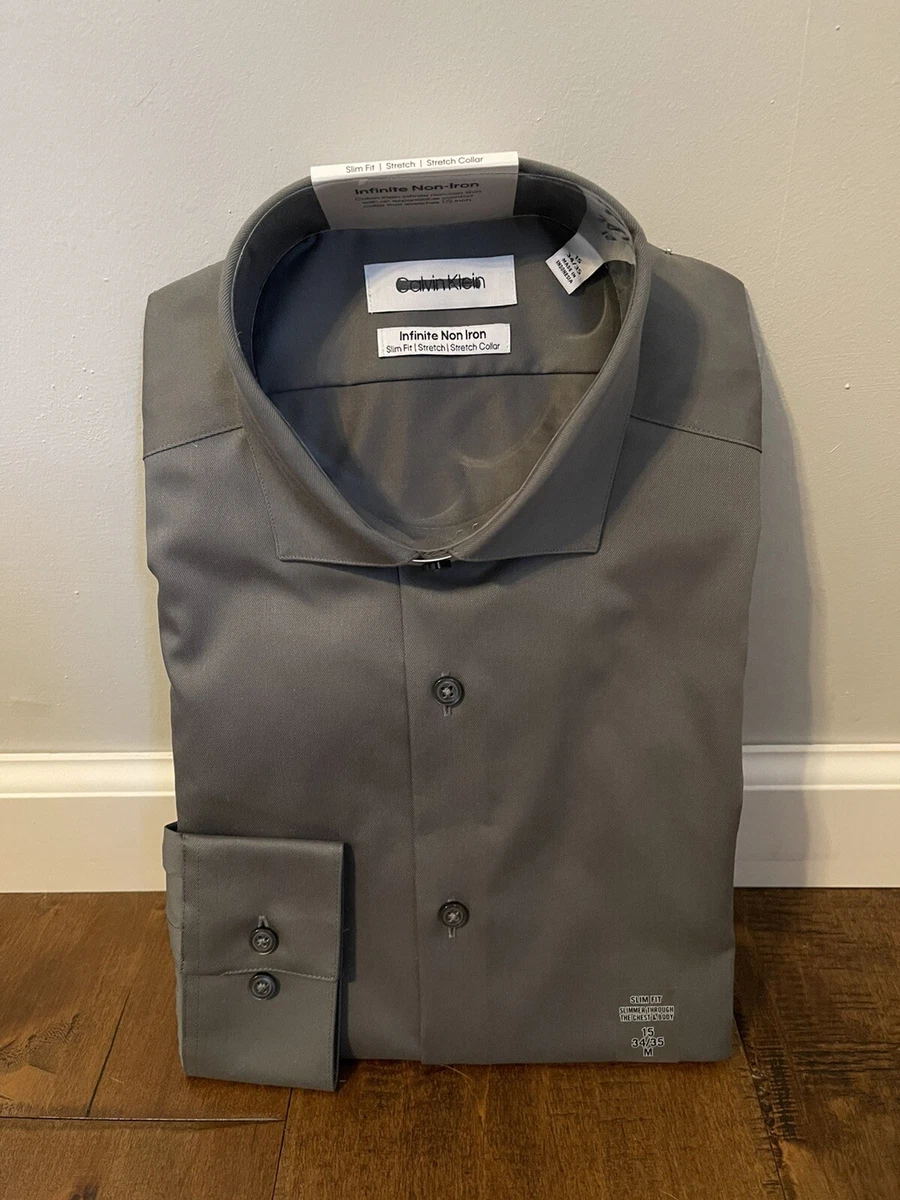 calvin klein slim fit dress shirt