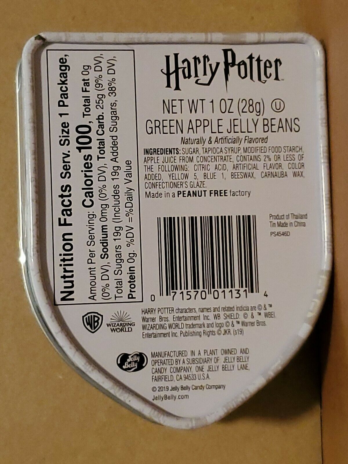 Harry Potter Hogwarts House Crest Tins with Jelly Beans 28g