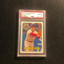 2018 TOPPS HERITAGE #511 SCOTT KINGERY *ACTION ROOKIE PSA 10 GEM MINT*  PHILLIES
