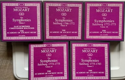 RARE 7-1/2IPS BARCLAY CROCKER MOZART SYMPHONIES VOL. 1-5 COMPLETE 10-REEL SET