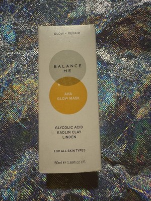 Balance Me AHA Glow Mask 50mL / 1.69 fl oz Full Size NIB Sealed Glycolic Acid