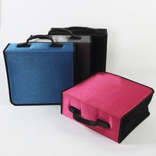 240-Disc CD/DVD Case Storage Bag Heavy-Duty Zippered Case with Carrying Handle