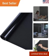 Blackout Window Film, Sun Heat Blocking Privacy Cover for Glass, Removable Op...
