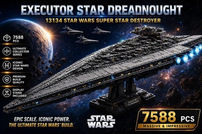 13134 MOC Executor Star Dreadnought Star Wars UCS Super Star Destroyer 7588 Teile
