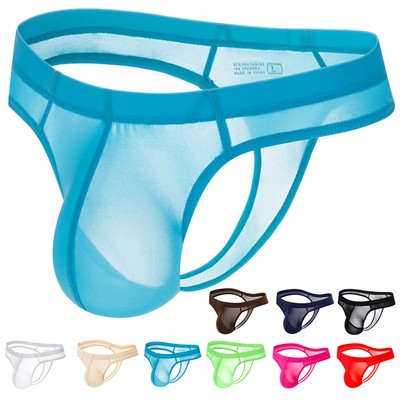 Herren Sexy Tanga Thongs Slip Unterhose Ultradünne T-Back G-String Unterwäsche
