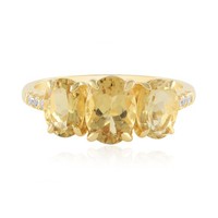 Cavill Ring Sterlingsilber Vergoldet 2,27Ct Gelber Beryll Damen Schmuck