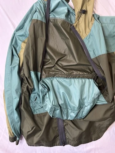Nike Men’s Hooded Full Zip Colorblock Windbreaker Jacket Green/Blue Size S image 11