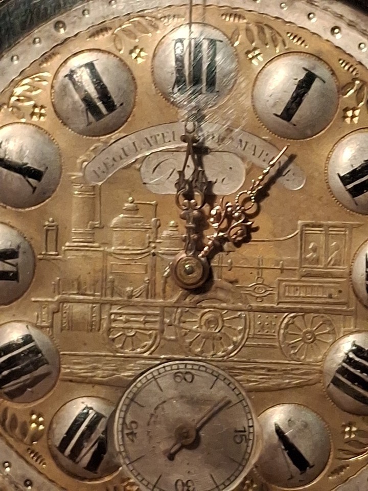 Cadran Plat D'Horloge Régulateur – Reproduction Métal, Diamètre 270 Mm