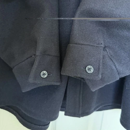 VTG Codet Wool Jacket Mens L Navy Blue Button Up Shirt Jacket Workwear USA image 6