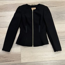 Ted Baker Black with Tag Zameli Peplum Jacket London Blazer Size 1