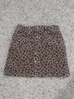 Cat and Jack Skirt Girls size 10 Leopard Print Corduroy Buttons Adjustable Waist — photo 1