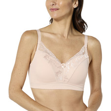 Rhonda Shear "Curve Envy" Bra w/ Removable Pads Pink Beige