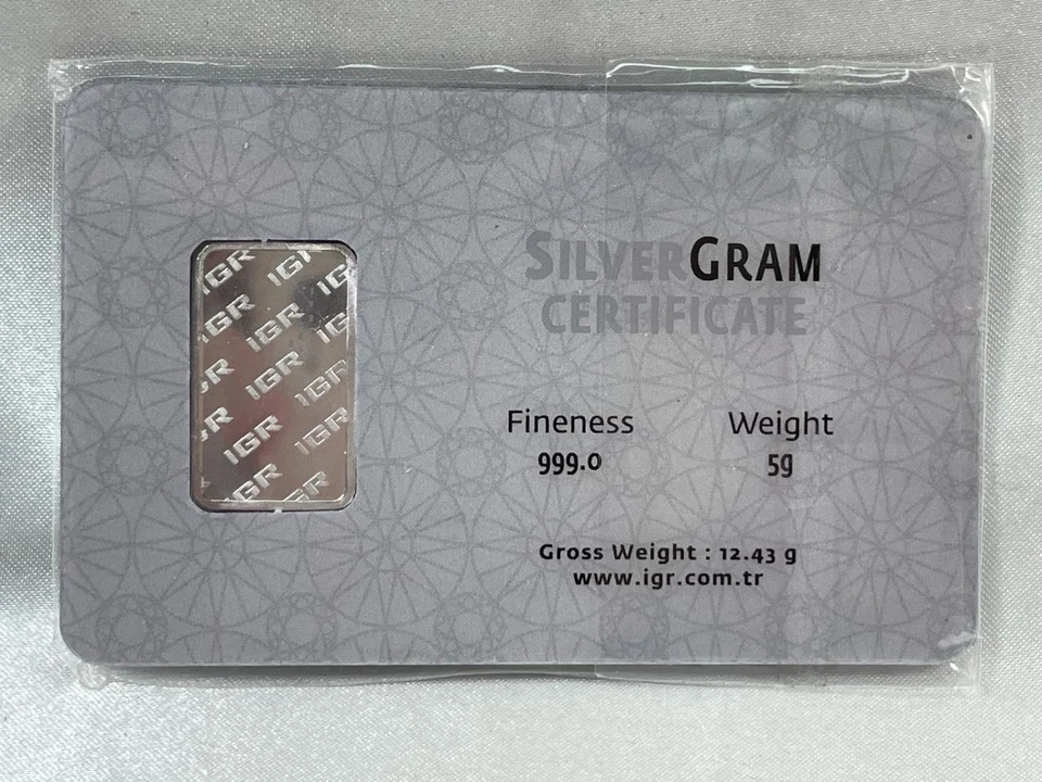 IGR Silver Ingot, 5 grams, .999 Fine Silver, Carded COA - Image 3 of 4