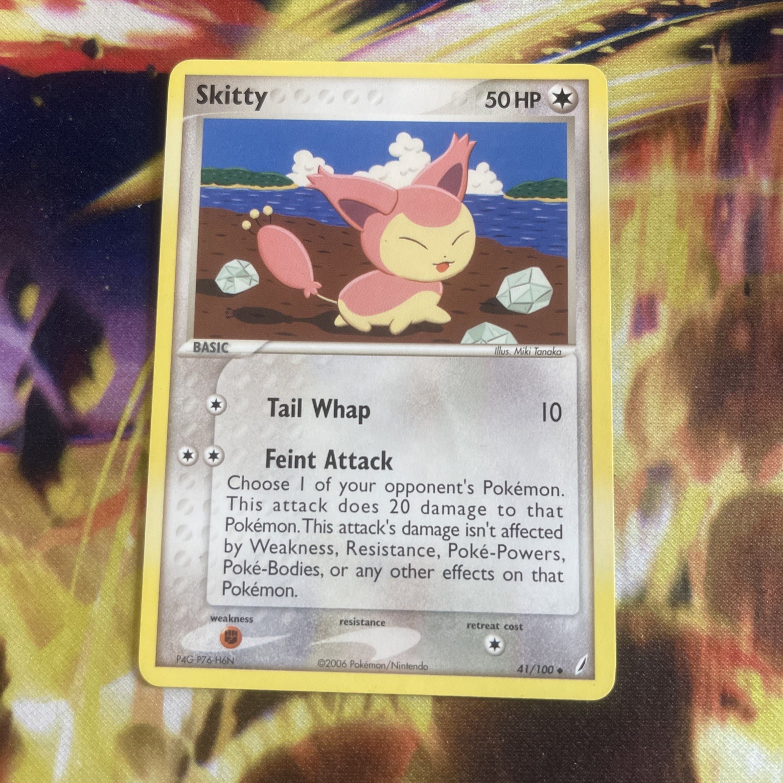 Pokemon EX Crystal Guardians  41/100 Skitty Card