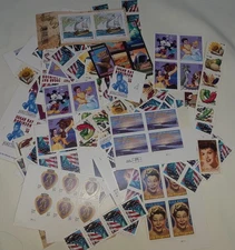 Mixed 55 of New/Usable Multiples, Strips & Singles of 39¢ US Postage Stamps USA