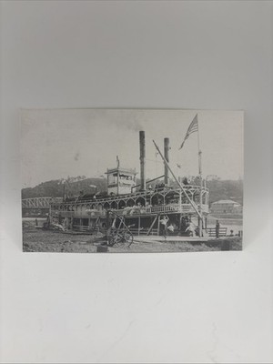 RPPC Postcard The Valley Gem Steam Boat, Zanesville Ohio