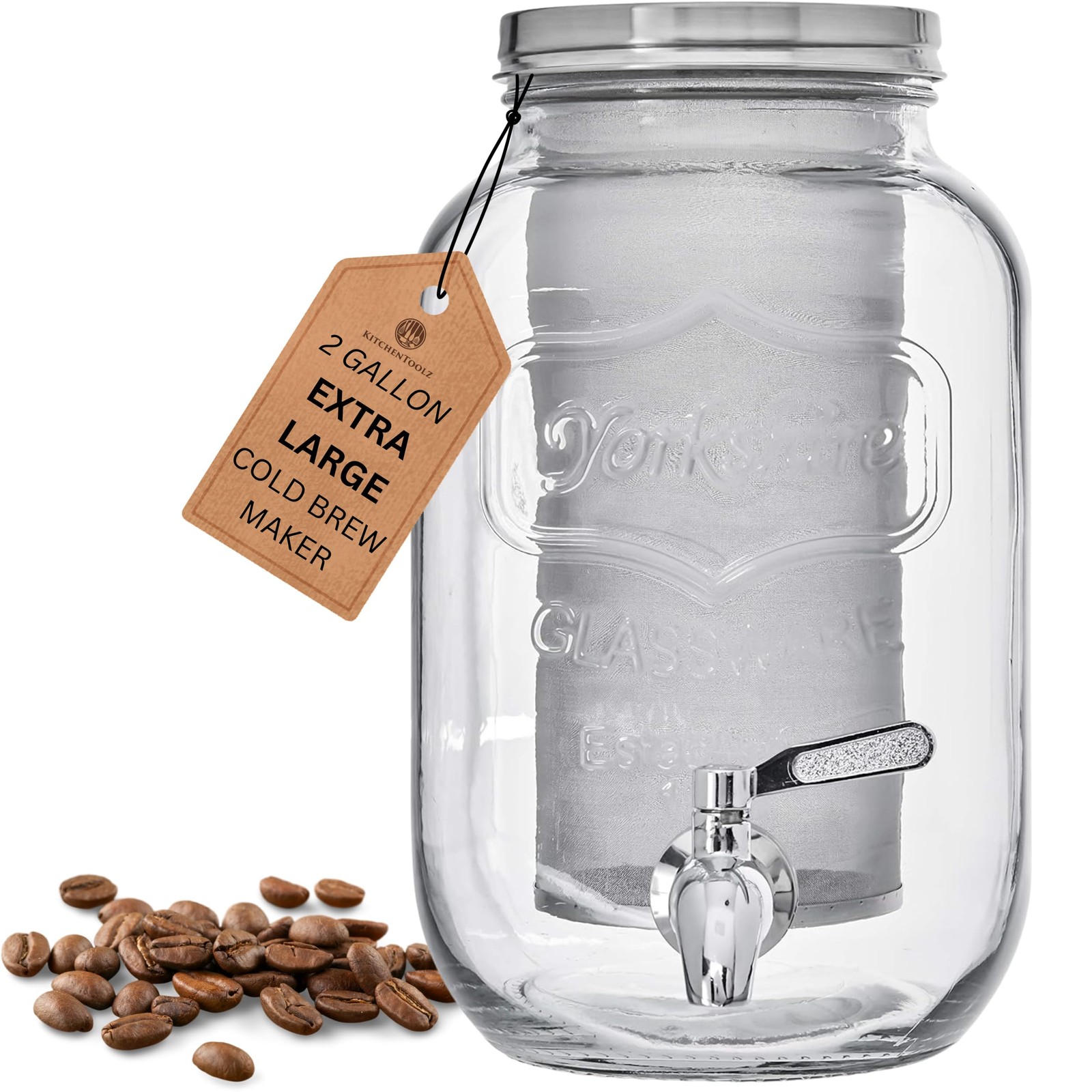 &ndash; Commercial Size Extra Large Glass Dispenser...