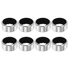 8Pcs Wine Bottle Collars for Kitchen Black Smooth Surface 