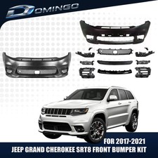 Fits 2017-2021 Jeep Grand Cherokee Srt8 Front Bumper Grille Kit W Running Light