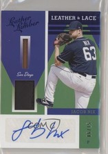 2019 Panini Leather & Lumber and Lace Signatures Blue 6/15 Jacob Nix Auto 00hy