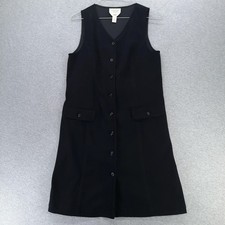 Talbots Dress Womens 2 Petite Sleeveless Button Front Stretch Sheath Pockets