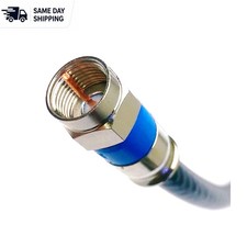 100ft RG6 Coaxial Cable - Anti-Corrosion Brass Connectors for All Devices