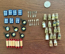 Miniatures, Dollhouse LOT OF KITCHEN ITEMS, Spices, Pans, Rolling Pins, More NEW