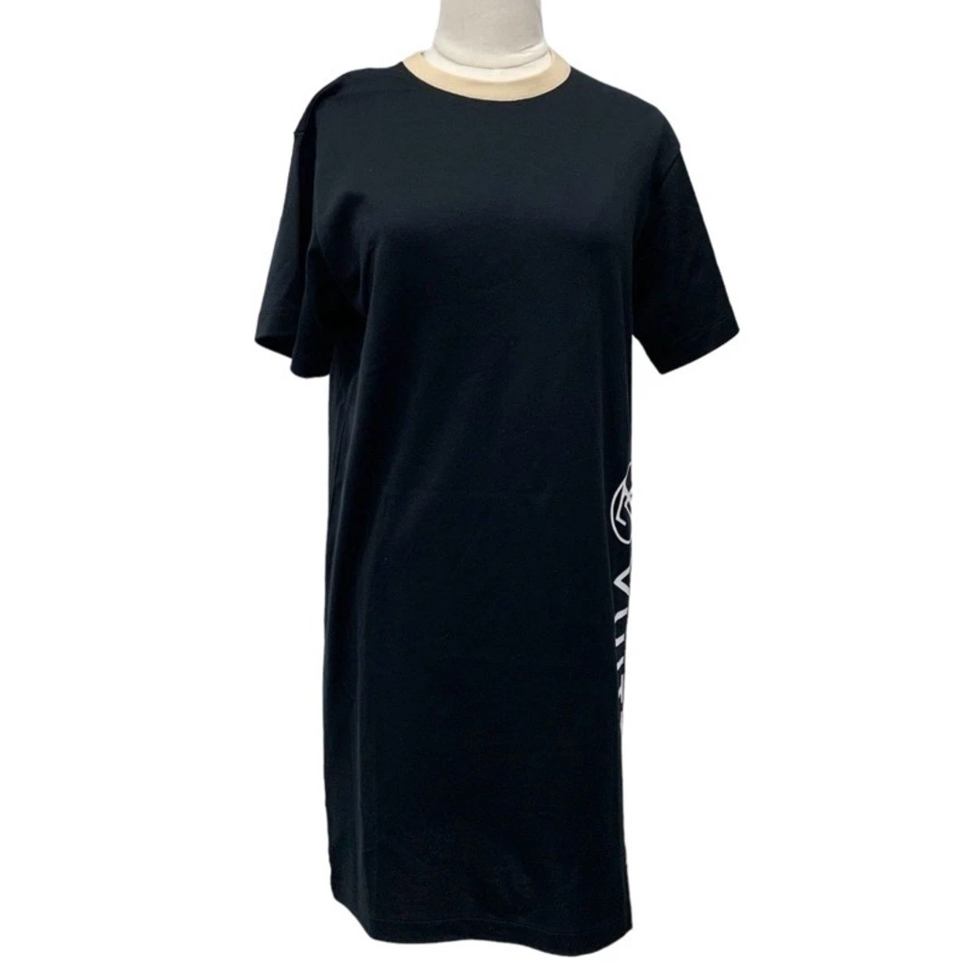 LOUIS VUITTON（LV） Abito Louis Vuitton cotone nero bianco beige manica corta logo usato0