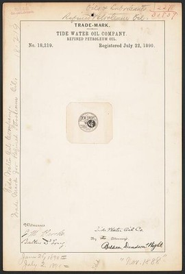 Tide Water Oil Co Dew Drop Extra Trademark 1890 Refined Petroleum Oil