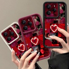 Funda Silicona Corazón Rojo Para Xiaomi Redmi Note 14 13 12 11 Pro 13C 14T X6 Cubierta