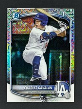 2025 Bowman Draft - Chrome Charles Davalan #BDC-96 Mojo Refractor RC LA Dodgers