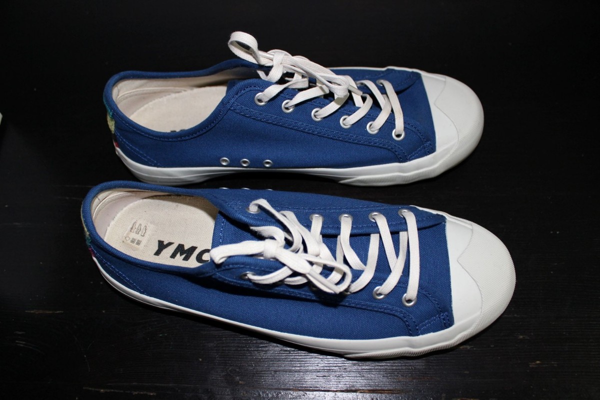 YMC Blue Canvas Trainers Wingtip, You Must Create SIZE UK UK