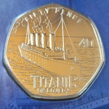 Titanic  50p 2025 King Charles Uncirculated Royal Mint Coin .