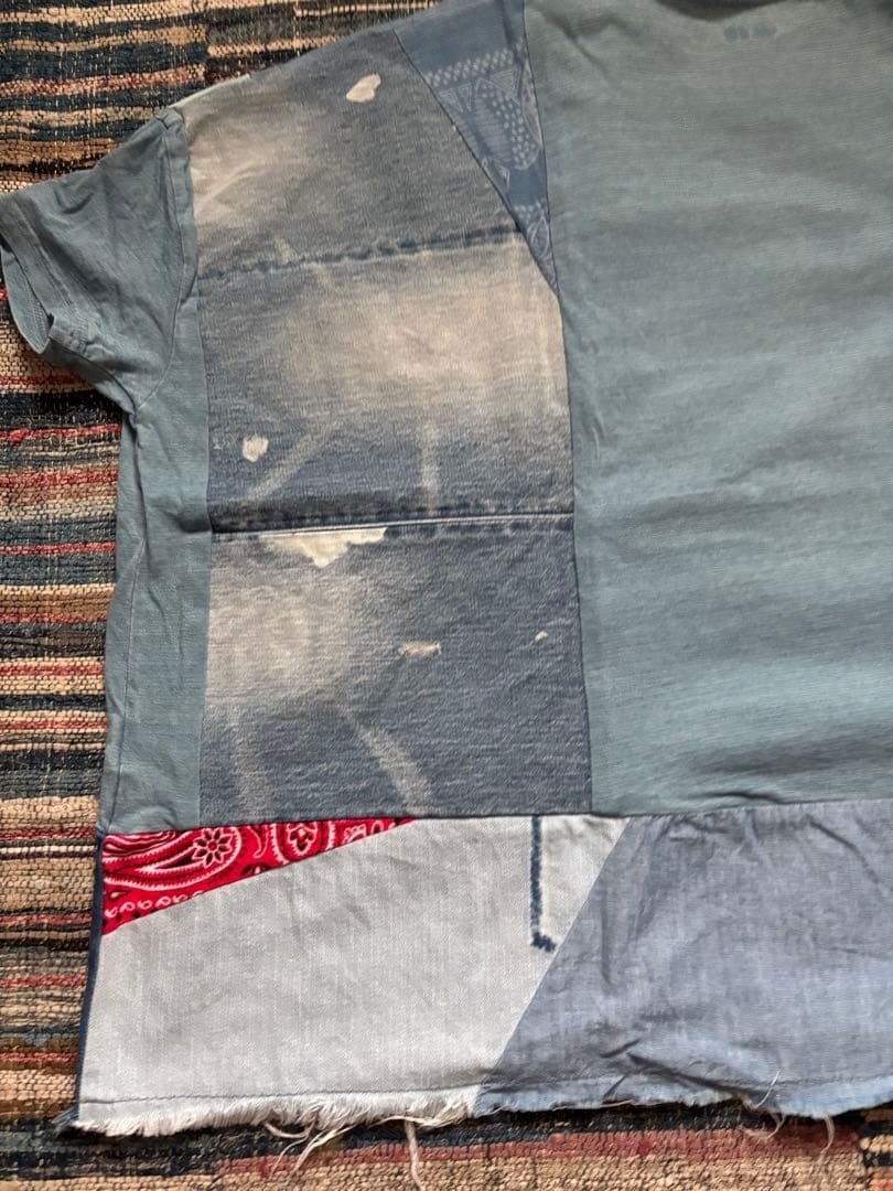 KAPITAL Patchwork Pattern BORO Oversize T-Shirt I… - image 7