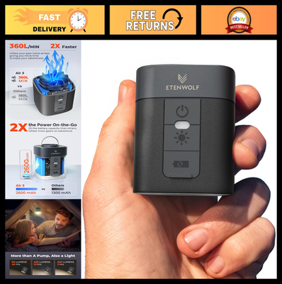 #ad Mini Electric Air Pump for Inflatables 2600mAh Battery Fast Inflate Deflate $51.99