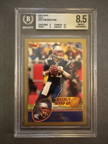 Tom Brady [Black] #293 2003 Topps card