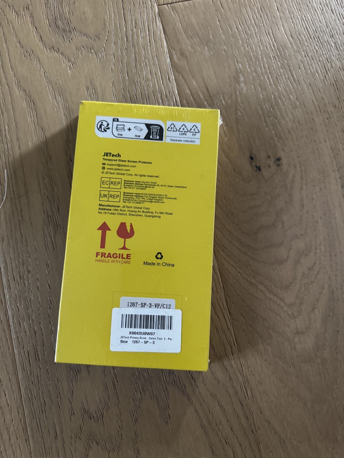 JETech Tempered Glass Security Screen Protector For iPhone 15 Pro (6total)