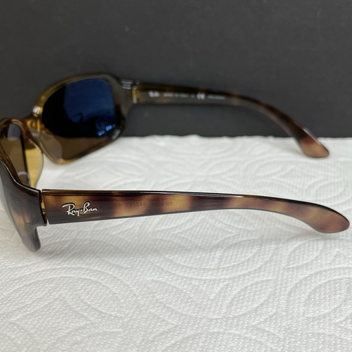 Ray-Ban RB 4068 642/57 Polarized Tortoise Wrap Sunglasses Brown Lens Italy - Picture 5 of 13