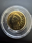 1905 Indian Head Cent Gold Plated – Uncirculated - Encapsulated **No Reserve**