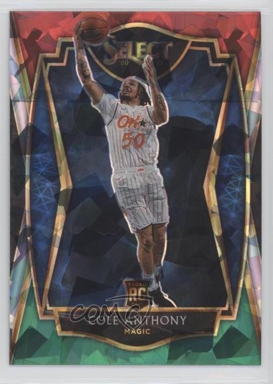 2020-21 Select Premier Level Red White Green Cracked Ice Prizm Cole Anthony 0a3