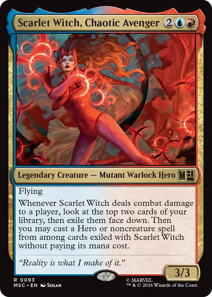 MTG Scarlet Witch, Chaotic Avenger [Marvel Super Heroes Commander] Near Mint Mag