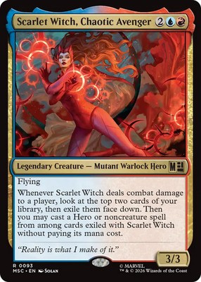 MTG Scarlet Witch, Chaotic Avenger [Marvel Super Heroes Commander] Near Mint Mag
