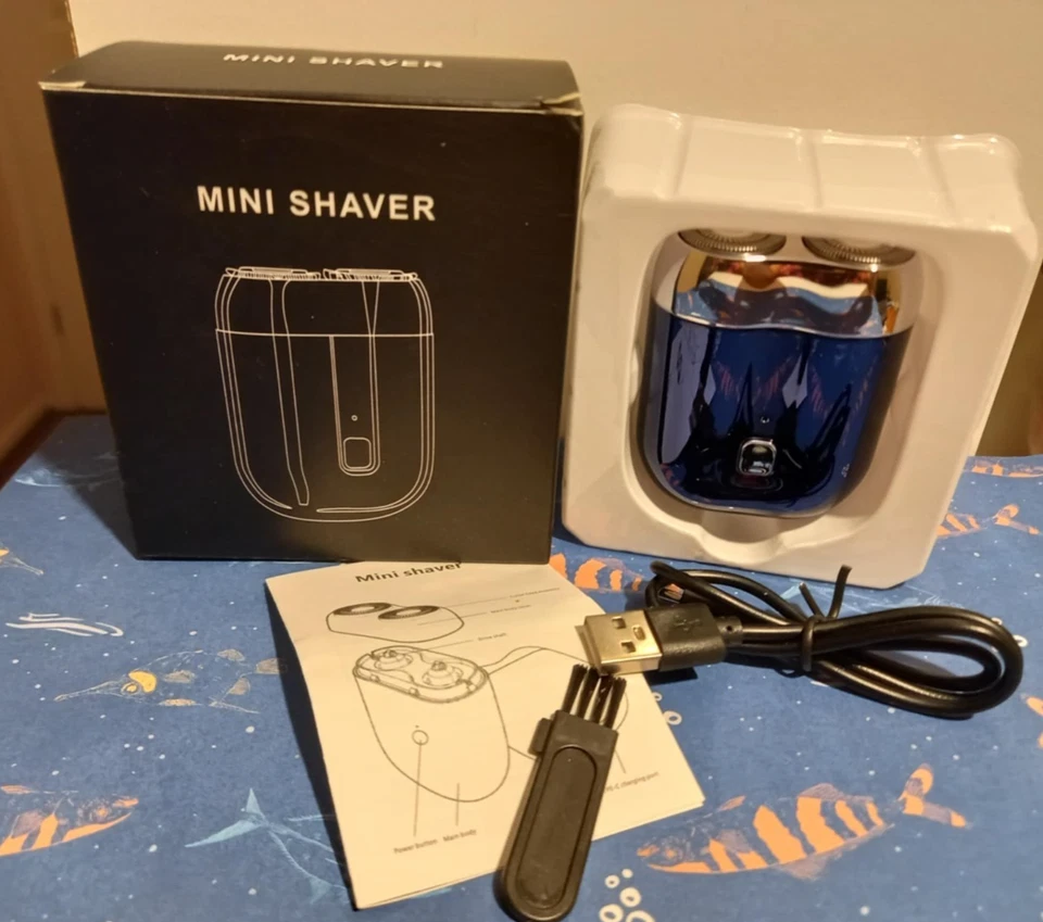 Mini afeitado para hombre afeitado eléctrico AZUL