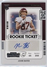 2021 Panini Contenders Rookie Ticket John Bates #206 Auto 1a3a