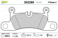 Valeo BremsbeläGe BremsklöTze Hinten FüR VW Touareg 7P5 3.0 V6 TDI 4.2 V8 302280