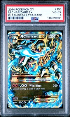 2014 POKEMON XY FLASHFIRE ULTRA RARE #108 M CHARIZARD EX PSA 4 | eBay