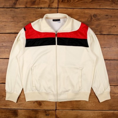 Vintage Roca Wear Track Jacket XL Hiphop Cream