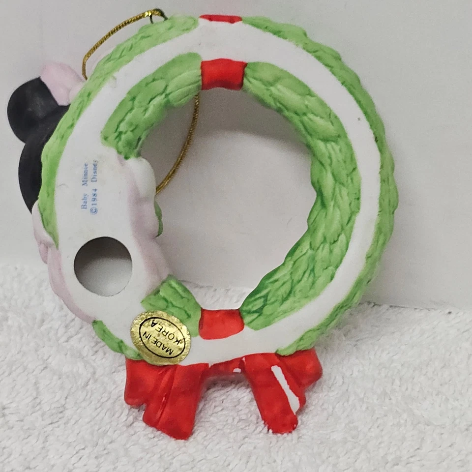Disney Babies 1984 Baby Minnie Wreath Ornament - Image 2 of 2