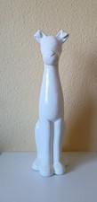 Elegante Hund Figur Minimalistisches Design Deko Skulptur  Keramik 55 cm
